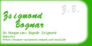 zsigmond bognar business card